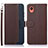 Coque Portefeuille Livre Cuir Etui Clapet A09D pour Samsung Galaxy A22 5G SC-56B Marron