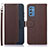 Coque Portefeuille Livre Cuir Etui Clapet A09D pour Samsung Galaxy M52 5G Marron