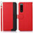 Coque Portefeuille Livre Cuir Etui Clapet A09D pour Sony Xperia 5 III SO-53B Rouge