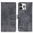 Coque Portefeuille Livre Cuir Etui Clapet A10 pour Apple iPhone 13 Pro Max Gris