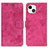 Coque Portefeuille Livre Cuir Etui Clapet A10 pour Apple iPhone 13 Rose Rouge