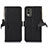 Coque Portefeuille Livre Cuir Etui Clapet A10D pour Nokia C32 Noir