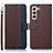 Coque Portefeuille Livre Cuir Etui Clapet A10D pour Samsung Galaxy S21 5G Marron