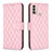 Coque Portefeuille Livre Cuir Etui Clapet B01F pour Motorola Moto E30 Rose