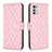 Coque Portefeuille Livre Cuir Etui Clapet B01F pour Motorola Moto E32 Rose