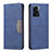 Coque Portefeuille Livre Cuir Etui Clapet B01F pour Oppo K10 5G India Bleu