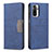 Coque Portefeuille Livre Cuir Etui Clapet B01F pour Xiaomi Redmi Note 10S 4G Bleu