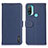 Coque Portefeuille Livre Cuir Etui Clapet B01H pour Motorola Moto E20 Bleu