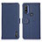 Coque Portefeuille Livre Cuir Etui Clapet B01H pour Motorola Moto G Pure Bleu