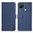 Coque Portefeuille Livre Cuir Etui Clapet B01H pour Realme C21 Bleu