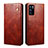 Coque Portefeuille Livre Cuir Etui Clapet B01S pour Oppo Reno6 Pro 5G India Marron