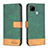 Coque Portefeuille Livre Cuir Etui Clapet B02F pour Realme C25S Vert