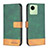 Coque Portefeuille Livre Cuir Etui Clapet B02F pour Realme C30s Vert