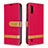 Coque Portefeuille Livre Cuir Etui Clapet B02F pour Samsung Galaxy A01 SM-A015 Rouge