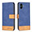 Coque Portefeuille Livre Cuir Etui Clapet B02F pour Samsung Galaxy A04E Bleu