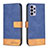 Coque Portefeuille Livre Cuir Etui Clapet B02F pour Samsung Galaxy A72 4G Bleu