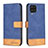 Coque Portefeuille Livre Cuir Etui Clapet B02F pour Samsung Galaxy F12 Bleu