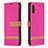 Coque Portefeuille Livre Cuir Etui Clapet B02F pour Samsung Galaxy M02 Rose Rouge