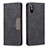 Coque Portefeuille Livre Cuir Etui Clapet B02F pour Xiaomi Redmi 9i Noir