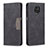 Coque Portefeuille Livre Cuir Etui Clapet B02F pour Xiaomi Redmi Note 9 Pro Noir