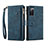 Coque Portefeuille Livre Cuir Etui Clapet B02S pour Samsung Galaxy S20 FE 4G Bleu