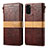 Coque Portefeuille Livre Cuir Etui Clapet B02S pour Samsung Galaxy S20 Marron