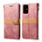 Coque Portefeuille Livre Cuir Etui Clapet B02S pour Samsung Galaxy S20 Plus 5G Or Rose