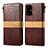 Coque Portefeuille Livre Cuir Etui Clapet B02S pour Samsung Galaxy S20 Plus Marron