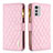 Coque Portefeuille Livre Cuir Etui Clapet B03F pour Motorola Moto E32 Rose