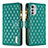 Coque Portefeuille Livre Cuir Etui Clapet B03F pour Motorola Moto E32 Vert