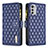 Coque Portefeuille Livre Cuir Etui Clapet B03F pour Motorola Moto E32s Bleu