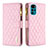 Coque Portefeuille Livre Cuir Etui Clapet B03F pour Motorola Moto G22 Rose