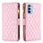 Coque Portefeuille Livre Cuir Etui Clapet B03F pour Motorola Moto G41 Rose