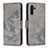 Coque Portefeuille Livre Cuir Etui Clapet B03F pour Samsung Galaxy A04s Gris Fonce