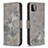 Coque Portefeuille Livre Cuir Etui Clapet B03F pour Samsung Galaxy A22 5G Gris Fonce