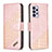 Coque Portefeuille Livre Cuir Etui Clapet B03F pour Samsung Galaxy A33 5G Or Rose