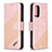 Coque Portefeuille Livre Cuir Etui Clapet B03F pour Samsung Galaxy A72 4G Or Rose
