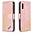 Coque Portefeuille Livre Cuir Etui Clapet B03F pour Samsung Galaxy M02 Or Rose