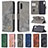 Coque Portefeuille Livre Cuir Etui Clapet B03F pour Samsung Galaxy M02 Petit