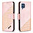 Coque Portefeuille Livre Cuir Etui Clapet B03F pour Samsung Galaxy M32 4G Or Rose