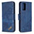 Coque Portefeuille Livre Cuir Etui Clapet B03F pour Samsung Galaxy Note 20 5G Bleu