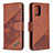 Coque Portefeuille Livre Cuir Etui Clapet B03F pour Samsung Galaxy S10 Lite Marron