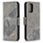 Coque Portefeuille Livre Cuir Etui Clapet B03F pour Xiaomi Redmi Note 10S 4G Gris Fonce