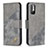 Coque Portefeuille Livre Cuir Etui Clapet B03F pour Xiaomi Redmi Note 10T 5G Gris Fonce