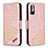 Coque Portefeuille Livre Cuir Etui Clapet B03F pour Xiaomi Redmi Note 10T 5G Or Rose