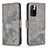 Coque Portefeuille Livre Cuir Etui Clapet B03F pour Xiaomi Redmi Note 11 Pro+ Plus 5G Gris Fonce