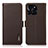 Coque Portefeuille Livre Cuir Etui Clapet B03H pour Huawei Honor X6a Marron