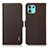 Coque Portefeuille Livre Cuir Etui Clapet B03H pour Motorola Moto Edge 20 Lite 5G Marron