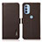 Coque Portefeuille Livre Cuir Etui Clapet B03H pour Motorola Moto G31 Marron