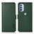 Coque Portefeuille Livre Cuir Etui Clapet B03H pour Motorola Moto G31 Vert